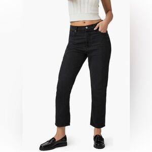 PAIGE Black Denim Cropped Jeans